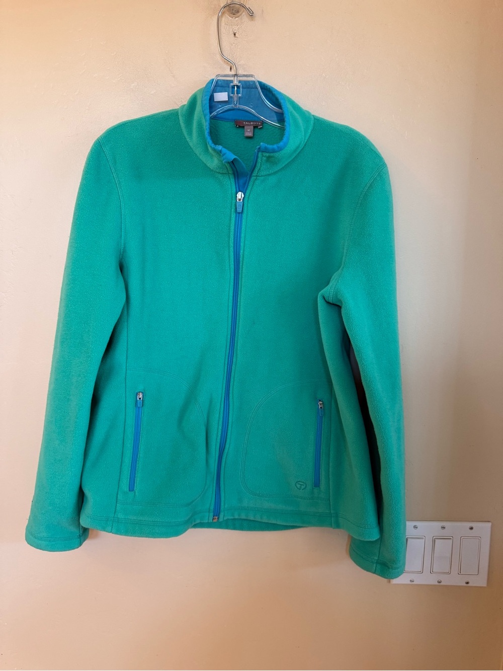 Talbots Teal Full-Zip Teddy Jacket M
